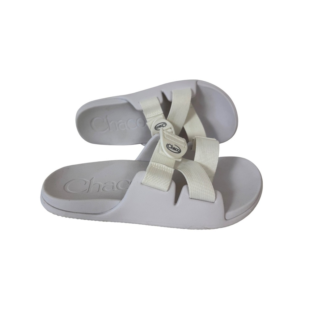 Chaco Chillos Slide Sandals Women 7 White Adjustable Strap Performance JCH108260